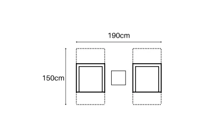 Burton Reclining Rattan Bistro Set + Built in Footrests