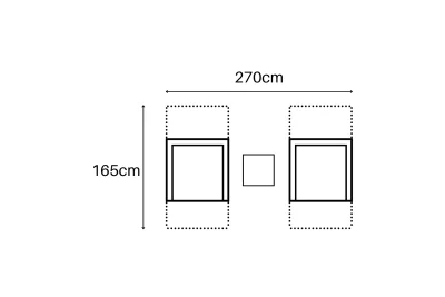 Burbage Rocking & Reclining Rattan Bistro Set in Silver Grey