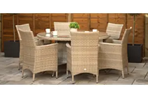 6 Seater Rattan Garden Furniture