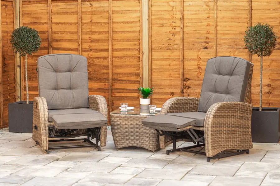 #AskGFUK for Burbage Rocking & Reclining Rattan Bistro Set in Cappuccino Brown