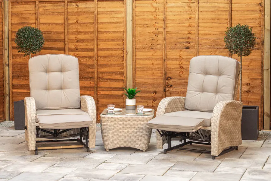 #AskGFUK for Burbage Rocking & Reclining Rattan Bistro Set in Latte