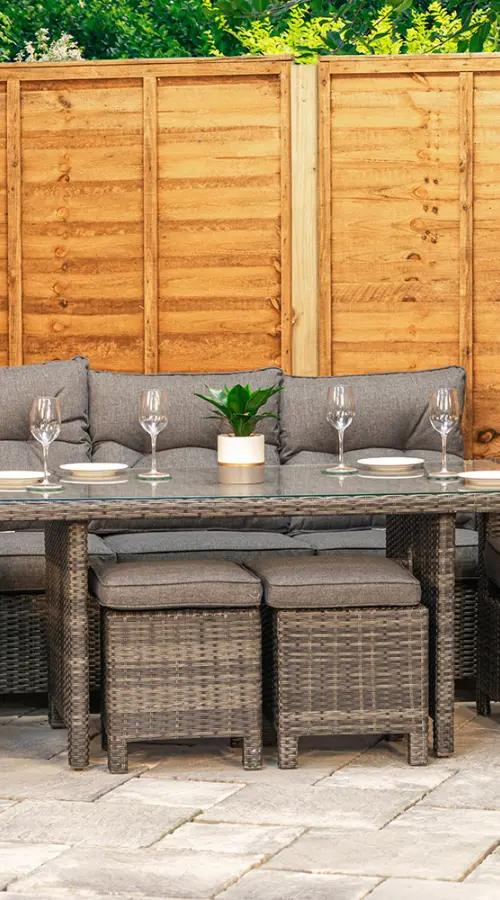 #AskGFUK for Sapcote Modular Lounge Dining Set in Dark Grey Rattan