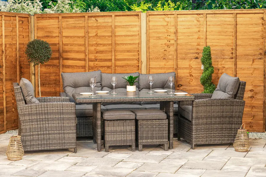 #AskGFUK for Sapcote Modular Lounge Dining Set in Dark Grey Rattan
