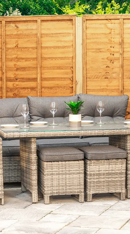 #AskGFUK for Sapcote Modular Lounge Dining Set in Grey Rattan