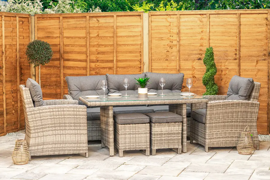 #AskGFUK for Sapcote Modular Lounge Dining Set in Grey Rattan
