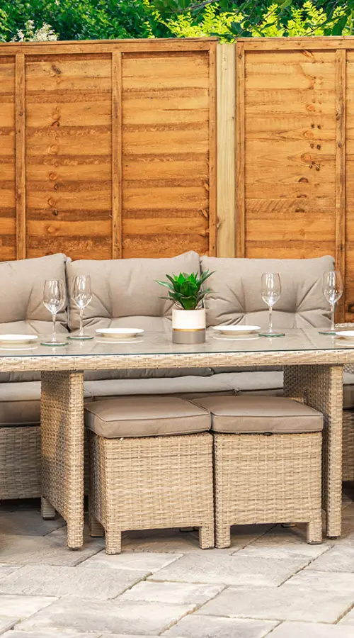 #AskGFUK for Sapcote Modular Lounge Dining Set in Natural Rattan