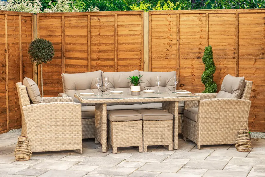 #AskGFUK for Sapcote Modular Lounge Dining Set in Natural Rattan