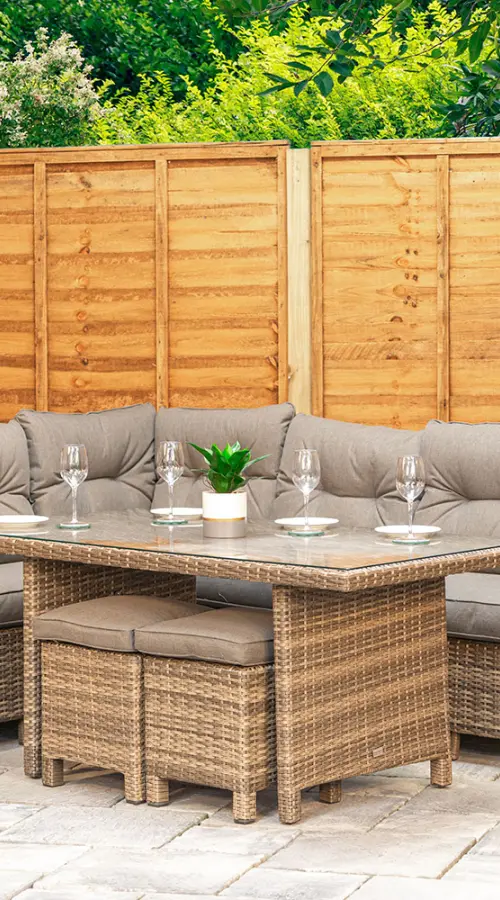 #AskGFUK for Sapcote Modular Corner Dining Set in Brown Rattan 