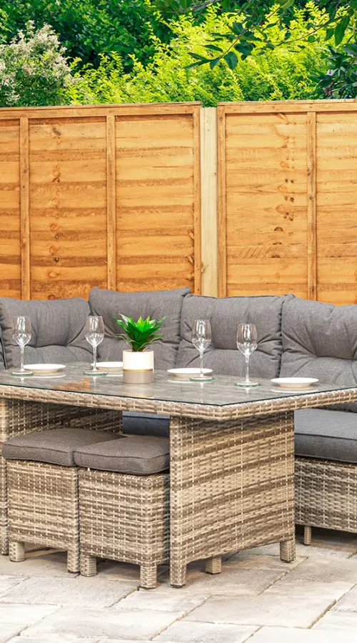 #AskGFUK for Sapcote Modular Corner Dining Set in Grey Rattan 