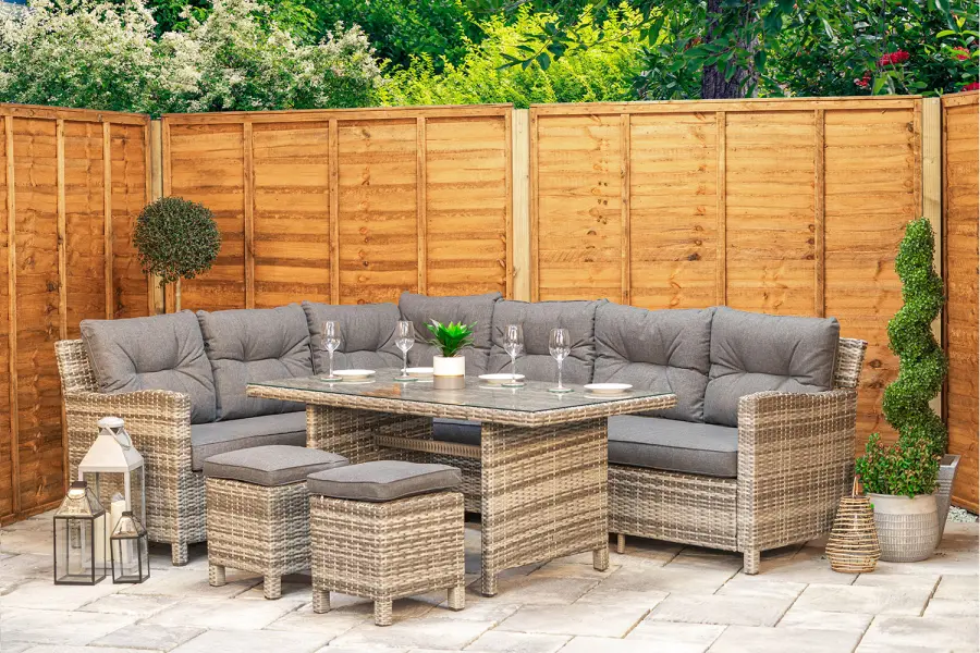 Customer Reviews for Sapcote Modular Corner Dining Set in Grey Rattan 