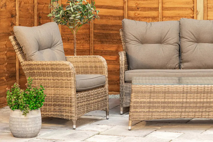 #AskGFUK for Sapcote Sofa Lounge Set in Brown Rattan 