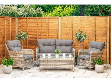 Sapcote Sofa Lounge Set in Grey Rattan 