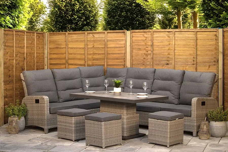 Customer Reviews for Burbage Reclining Rattan Corner Lounge Set in Silver Grey