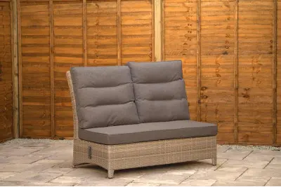Burbage Reclining Rattan Corner Lounge Set in Silver Grey