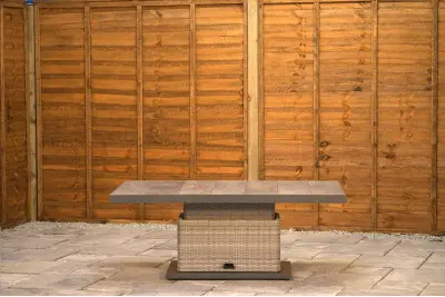 Burbage Reclining Rattan Corner Lounge Set in Silver Grey