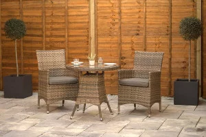 Sapcote Bistro Set in Brown Rattan Sapcote Bistro Set in Brown Rattan