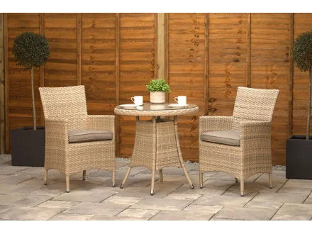 Sapcote Bistro Set in Natural Rattan