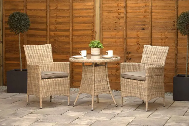 Sapcote Bistro Set in Natural Rattan