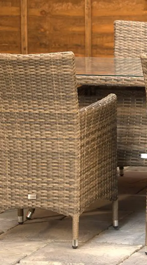 #AskGFUK for Sapcote 6 Seater Rectangular Dining Set in Brown Rattan