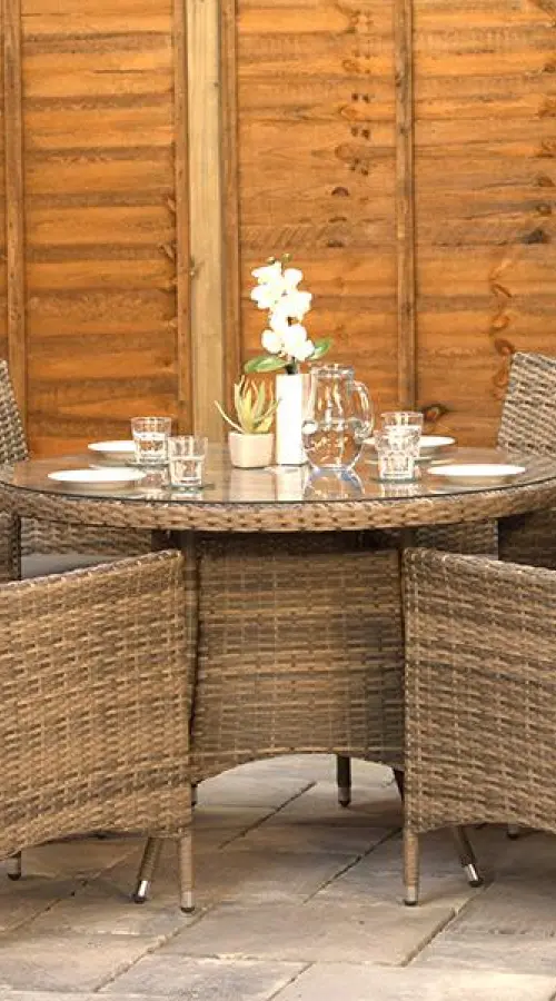 Customer Reviews for Sapcote 4 Seater Round Dining Set in Brown Rattan