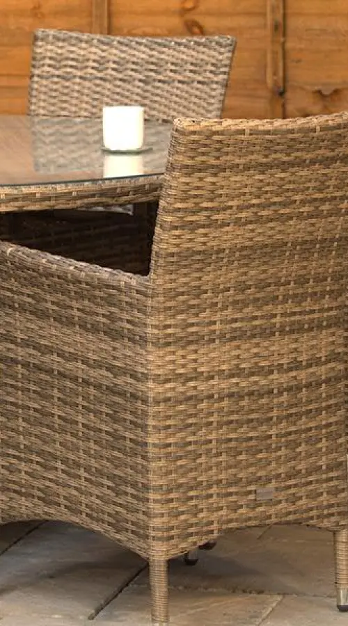 #AskGFUK for Sapcote 6 Seater Round Dining Set in Brown Rattan