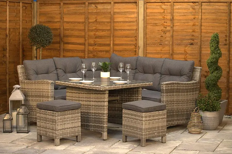 Customer Reviews for Sapcote Mini Modular Corner Set in Grey Rattan 