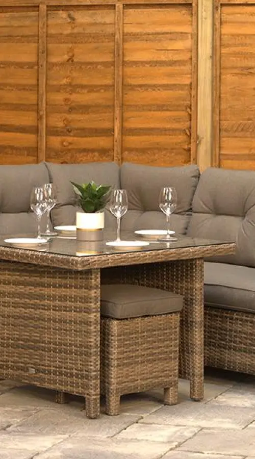 #AskGFUK for Sapcote Mini Modular Corner Set in Brown Rattan 