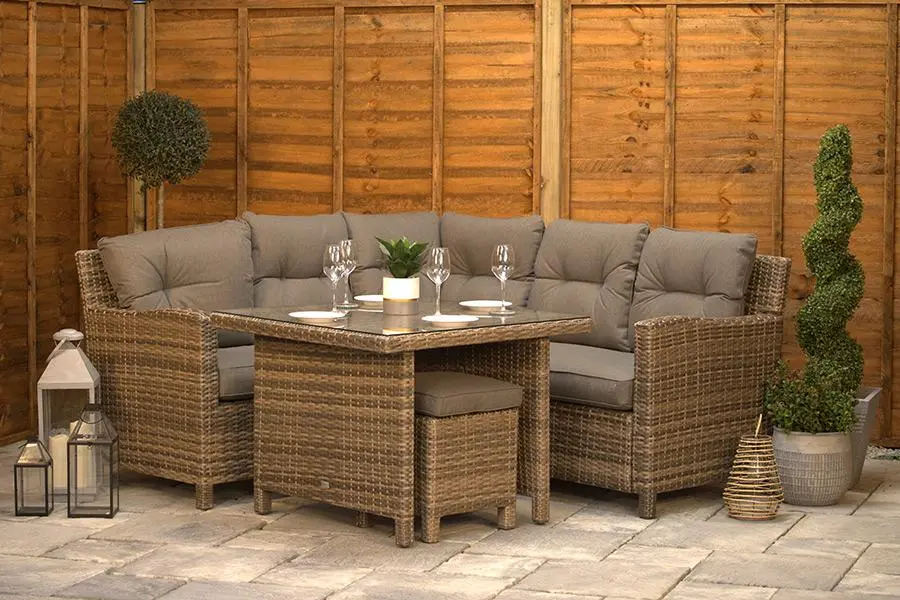 #AskGFUK for Sapcote Mini Modular Corner Set in Brown Rattan 