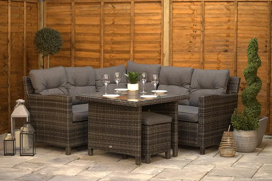 #AskGFUK for Sapcote Mini Modular Corner Set in Dark Grey Rattan 