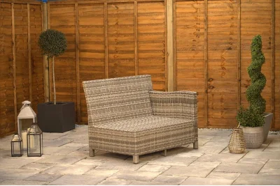 Sapcote Mini Modular Corner Set in Grey Rattan 