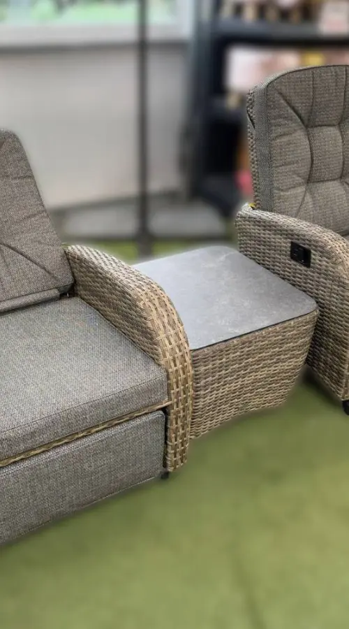 #AskGFUK for Burbage 2026 Rocking/Non-Rocking Recliner Bistro Set Cappuccino Brown