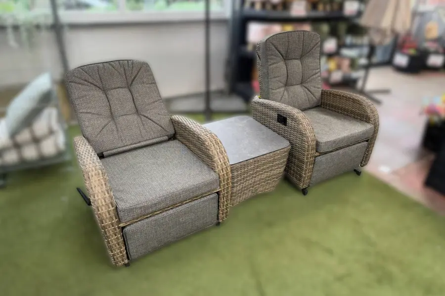#AskGFUK for Burbage 2026 Rocking/Non-Rocking Recliner Bistro Set Cappuccino Brown