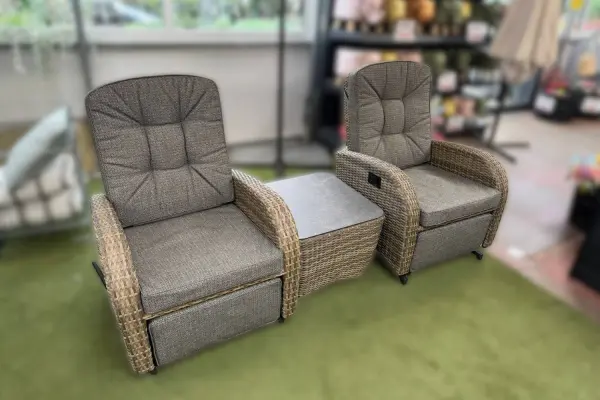 Burbage 2026 Rocking/Non-Rocking Recliner Bistro Set Cappuccino Brown