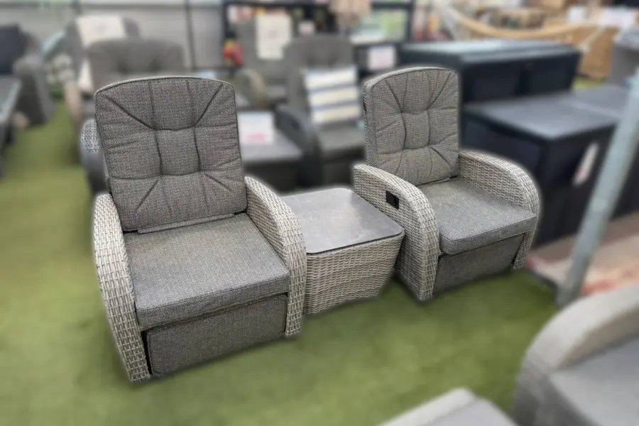 Customer Reviews for Burbage 2026 Rocking/Non-Rocking Recliner Bistro Set Silver Grey