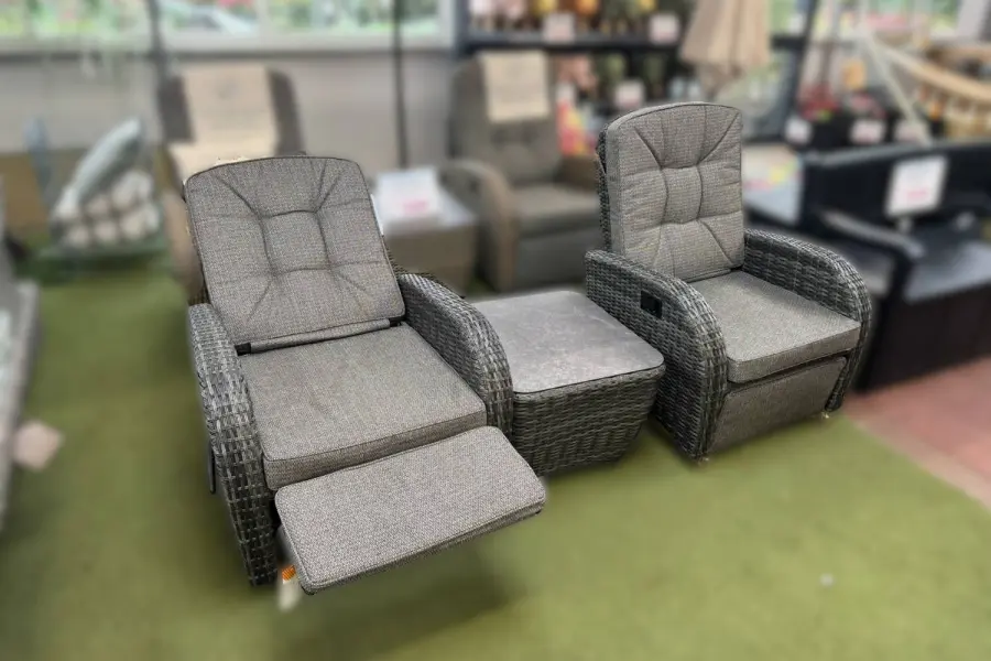 #AskGFUK for Burbage 2026 Rocking/Non-Rocking Recliner Bistro Set Stone Grey