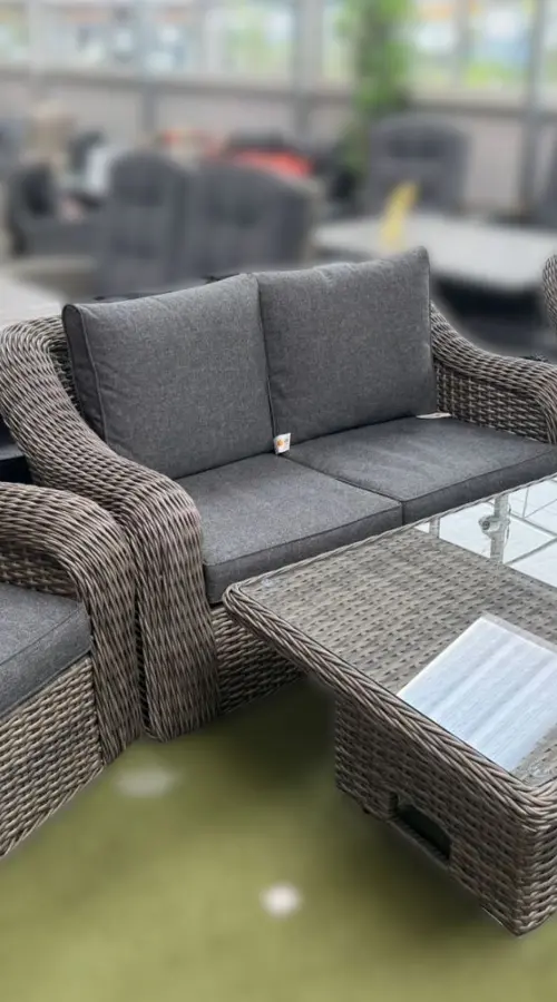 #AskGFUK for Oakham 4 Seater Sofa Lounge Set with Height Adjustable Table in Grey