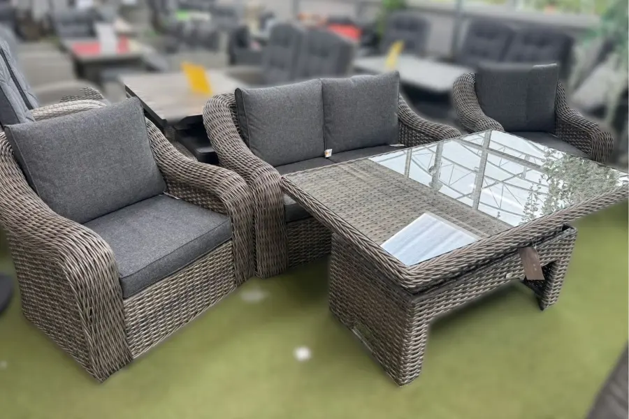 Customer Reviews for Oakham 4 Seater Sofa Lounge Set with Height Adjustable Table in Grey